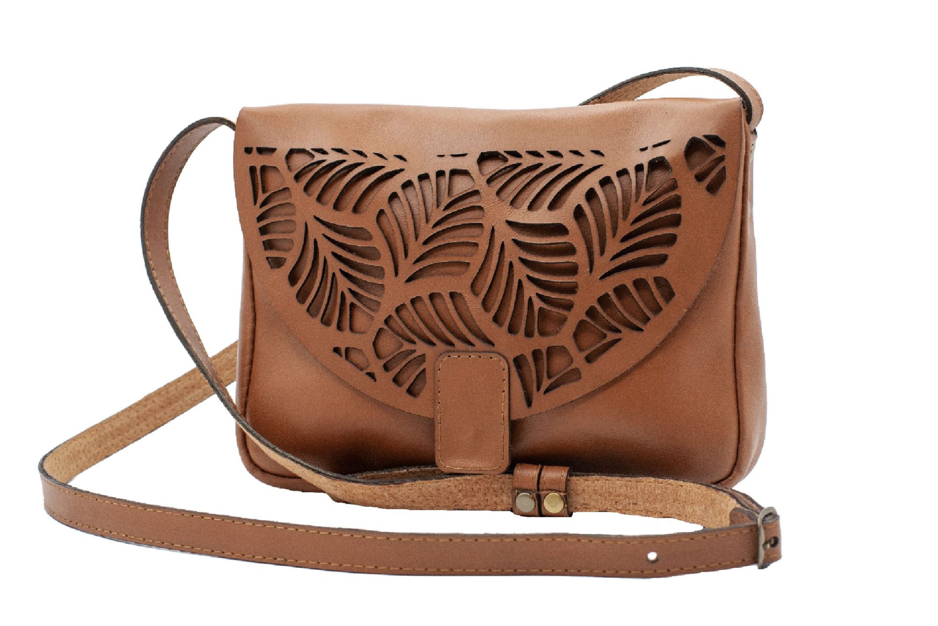 Jenny Leaf Handbag in Texas Tobacco