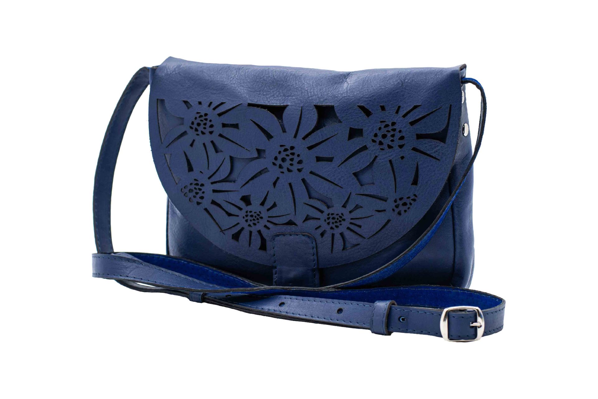 Jenny Sunflower Handbag in Texas Indigo