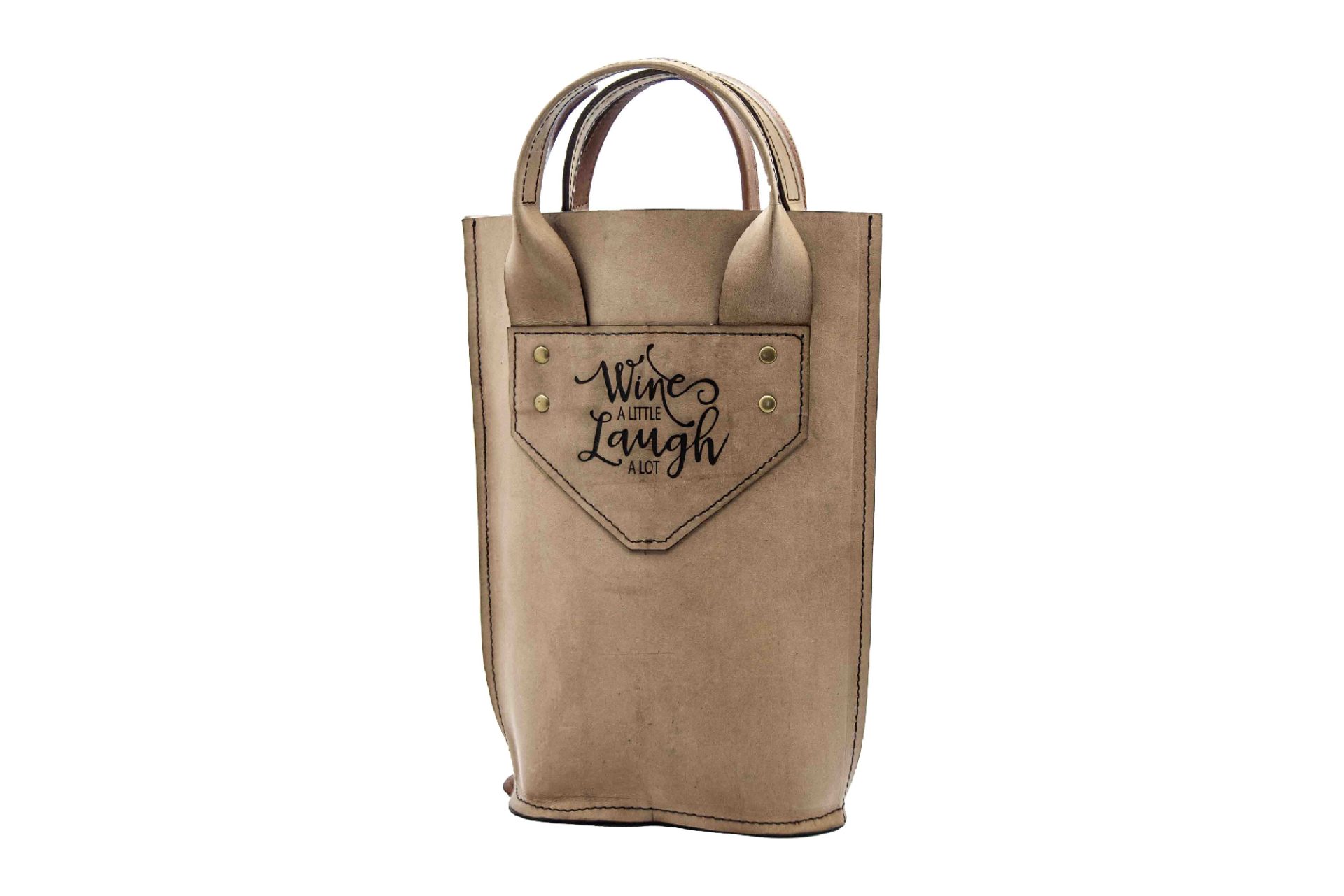 Wine Carrier in Natural Veg